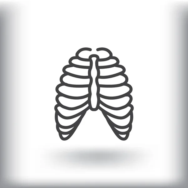 Icône thorax humain — Image vectorielle