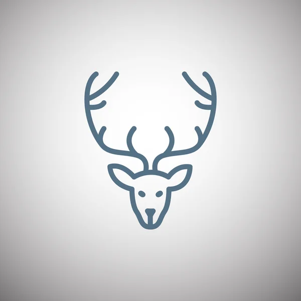 Tecknad hjort ikonen — Stock vektor