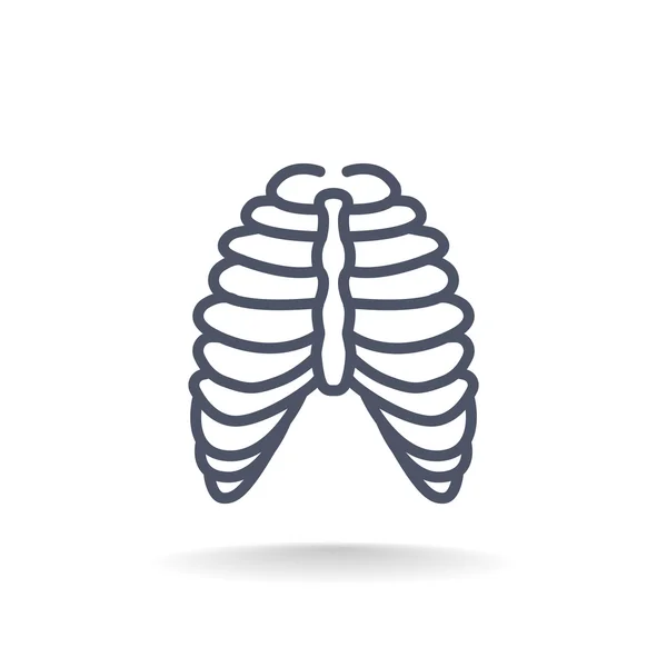 Icône thorax humain — Image vectorielle