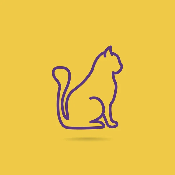 Katzen-Haustier-Symbol — Stockvektor