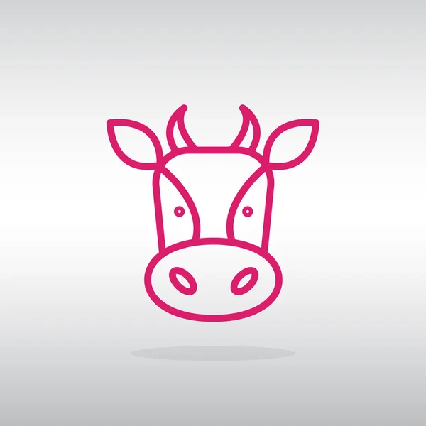 Głowa ikona krowa — Wektor stockowy
