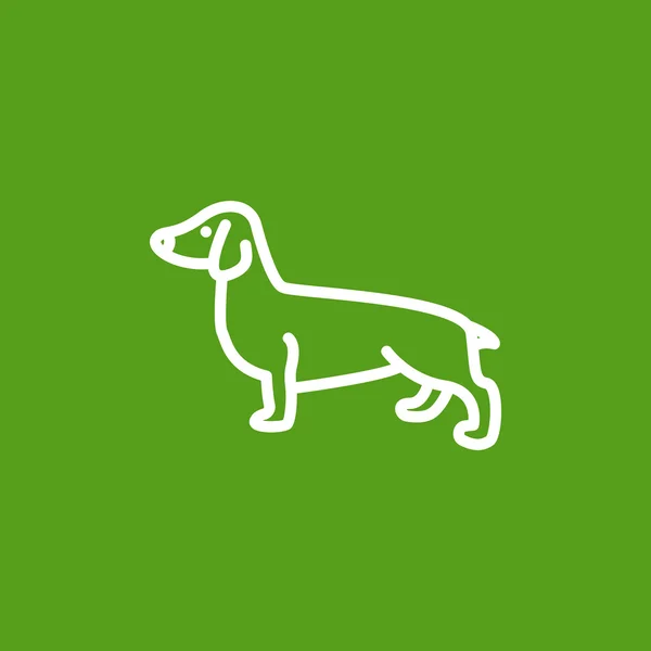 Dachshund Perro icono — Archivo Imágenes Vectoriales