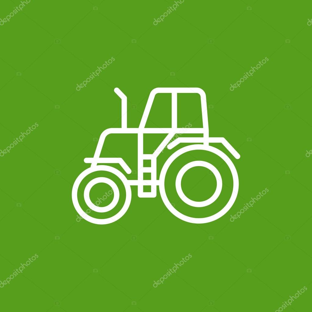 Tractor line icon. vector illustration