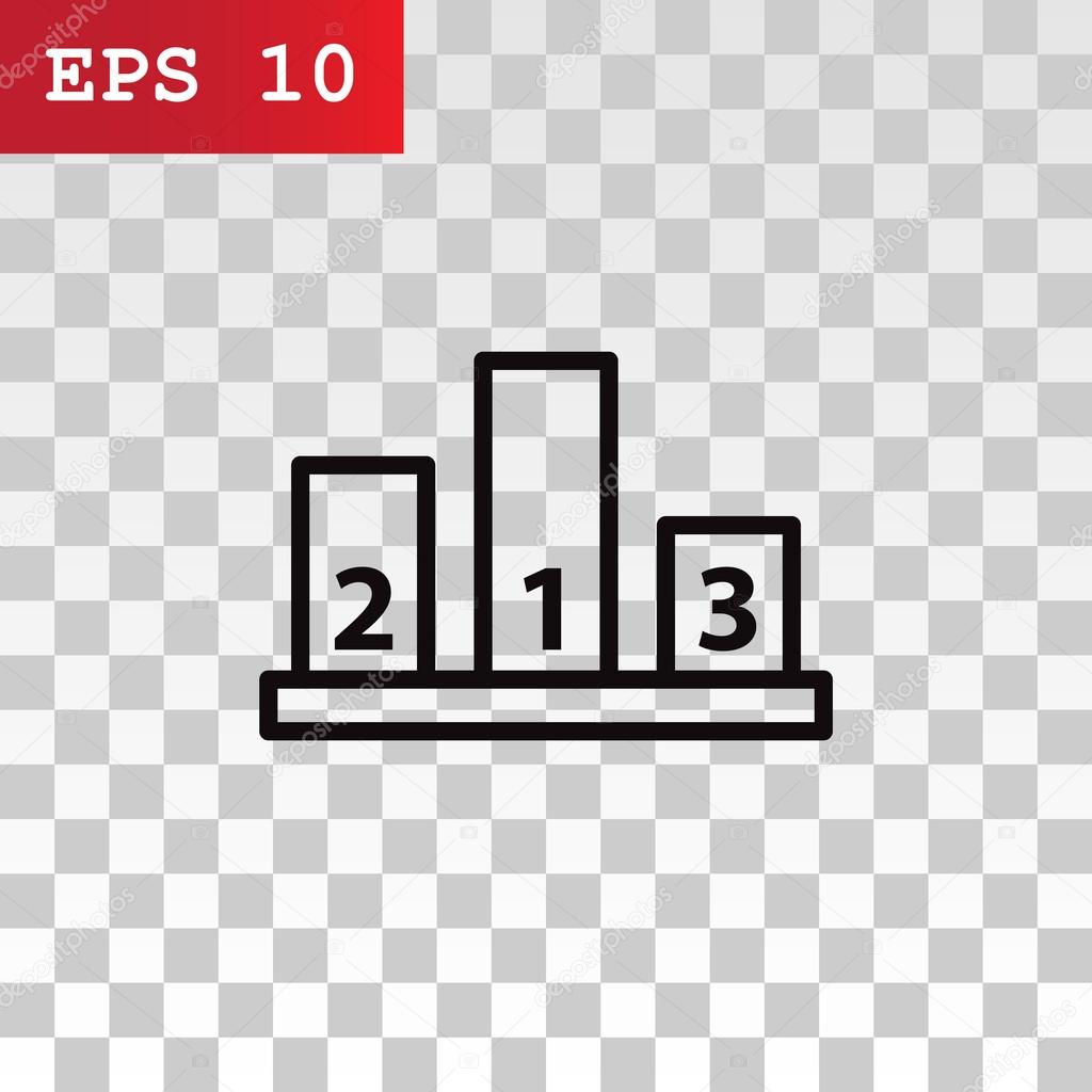 Winners podium icon. sport symbol. vector illustration