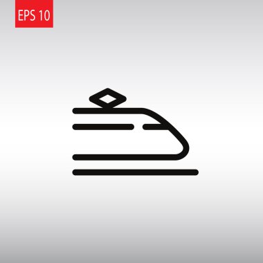 Tren ulaşım simgesi.