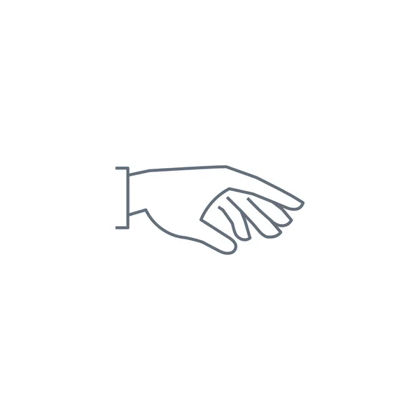 Flad hånd ikon – Stock-vektor