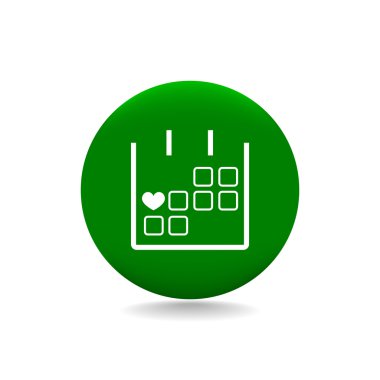 14 Şubat takvim basit simgesini