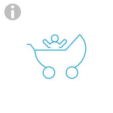 çocuk arabası bebek simgesiyle