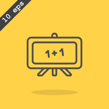 Beyaz tahta simge, düz tasarım