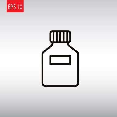 sıvı simge için cam şişe