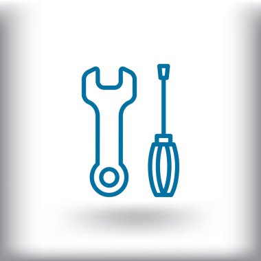 Anahtar ve tornavida simgesi