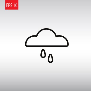 bulut ve yağmur simgesi