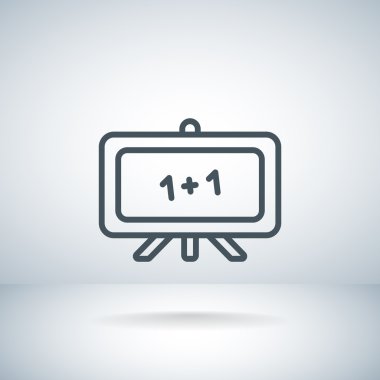 Beyaz tahta simge, düz tasarım