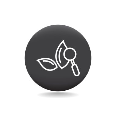 Büyüteç simgesiyle botanik