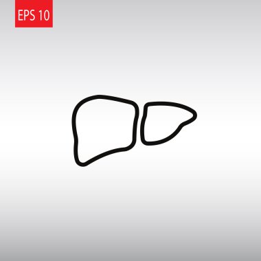  karaciğer tıp simgesi