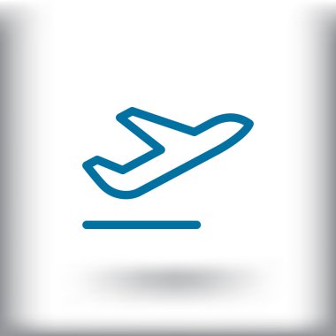 uçan ulaşım uçak simgesi