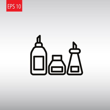 mutfak şişe set simgesi  