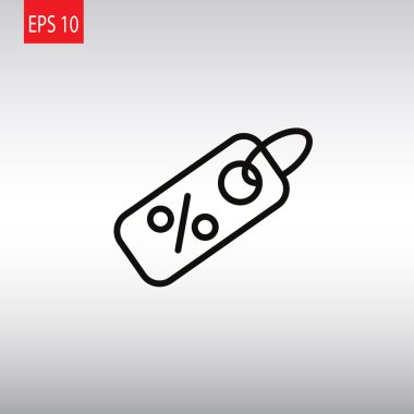 yüzde işareti, web simgesi indirim. 