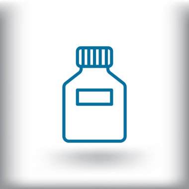 sıvı simge için cam şişe