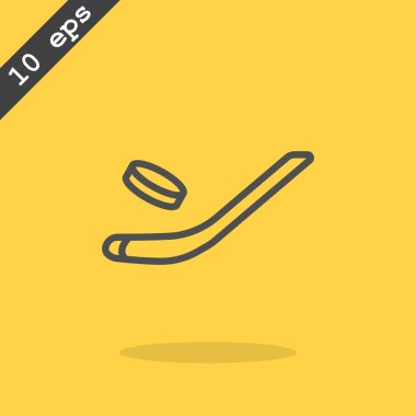 Hokey Sopası ve Puck Simgesi 