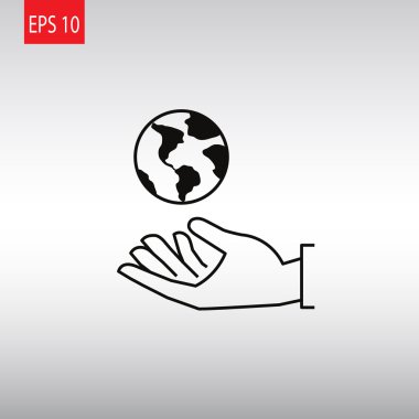 Dünya gezegeni koruma simgesi