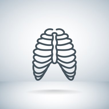 Human thorax icon clipart