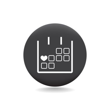 14 Şubat takvim basit simgesini