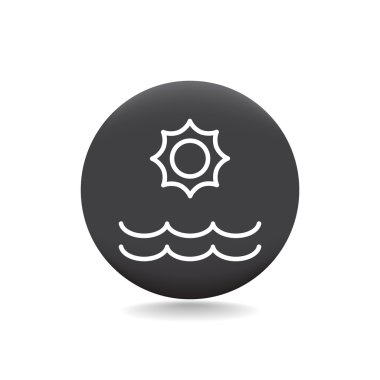 Yaz güneş ve deniz simgeler