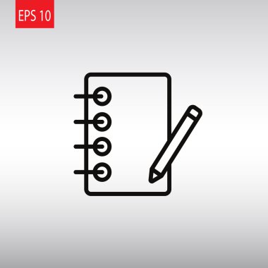 Defter pensil simgesi ile