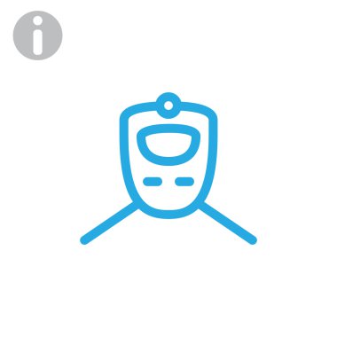 Tren ulaşım simgesi.