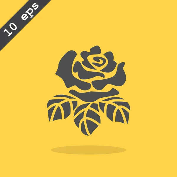 Пиктограф иконы цветов розы — стоковый вектор