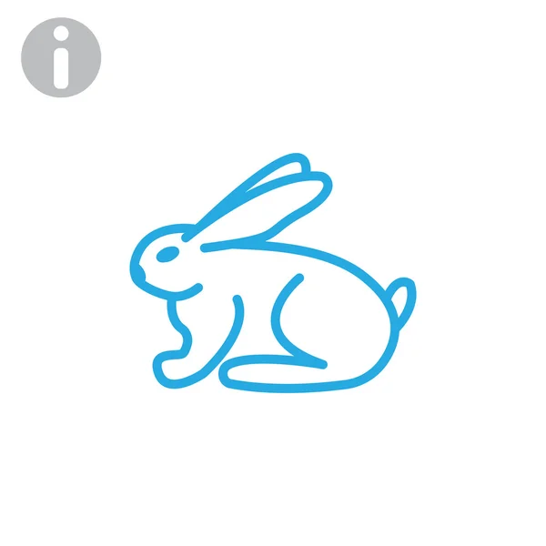 Króliczek, królik ikona — Wektor stockowy