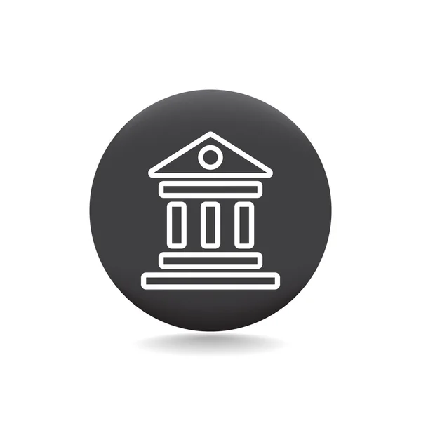 Pictogram bankgebouw — Stockvector