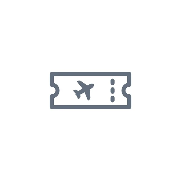 Uçak uçuş bilet simgesi — Stok Vektör
