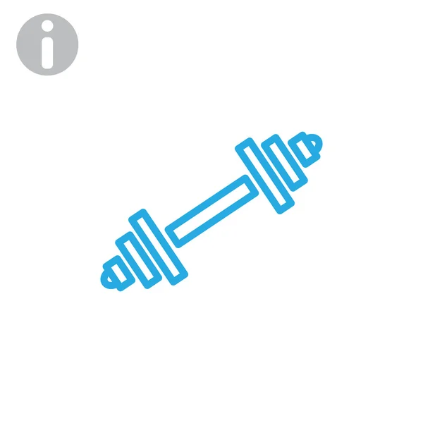 Fitness barbell pictogram — Stockvector