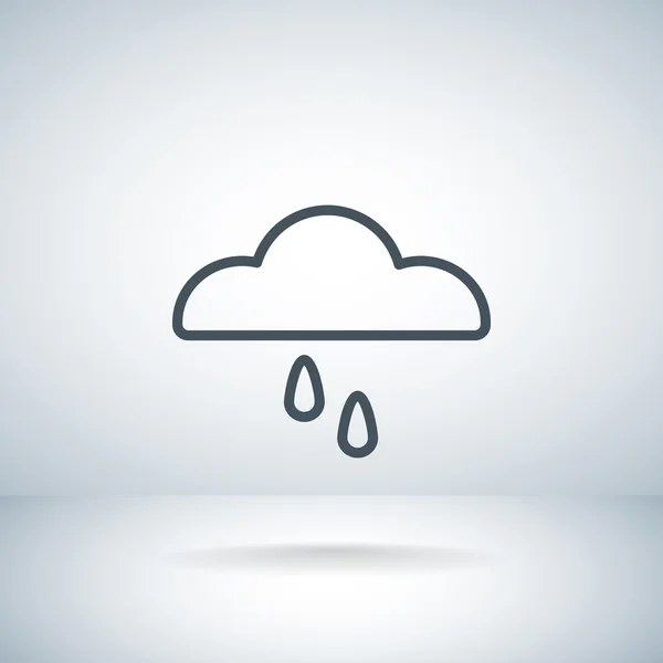 Felhő és eső ikon — Stock Vector