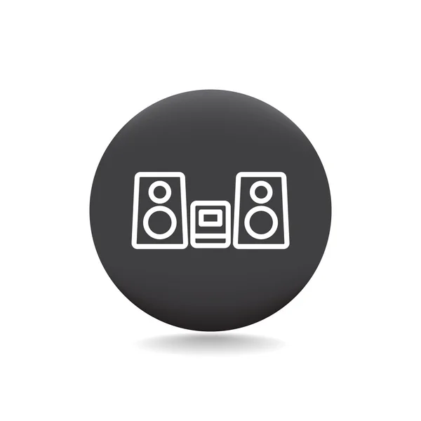 Icono del sistema de audio música — Vector de stock