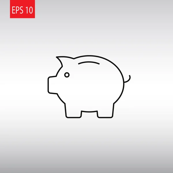 小猪银行图标. — 图库矢量图片
