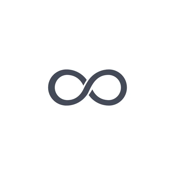 Infinity abstrakt tecken ikonen — Stock vektor