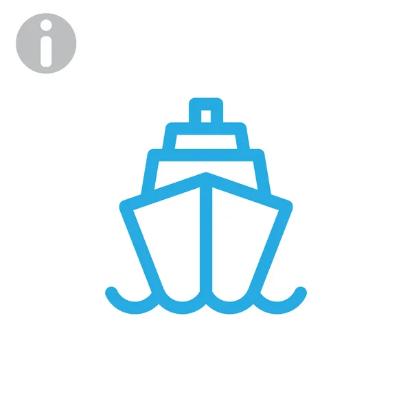Schiffsverkehr-Ikone — Stockvektor