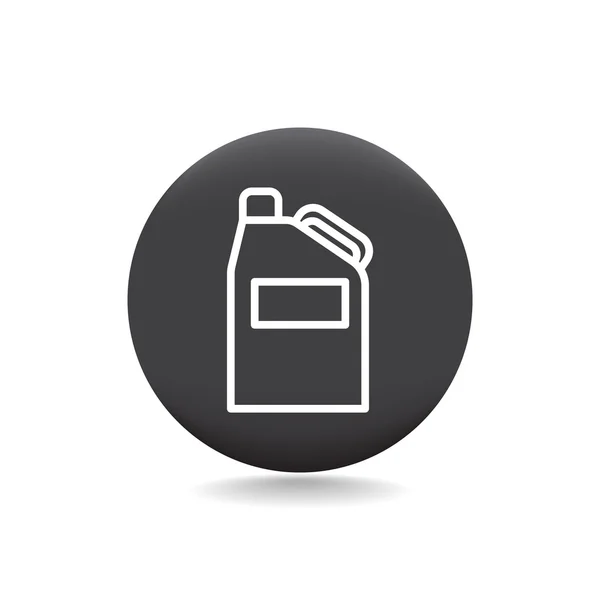 Jerrycan for benzine icon — Stock Vector