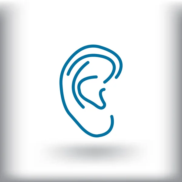 Icône oreille humaine — Image vectorielle