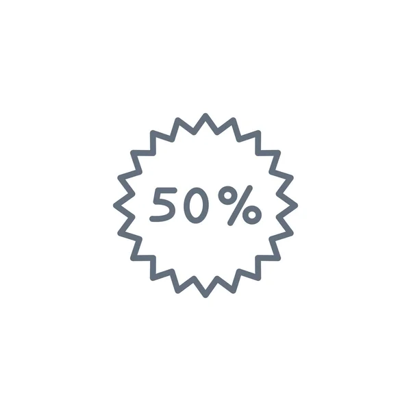50% desconto por cento — Vetor de Stock