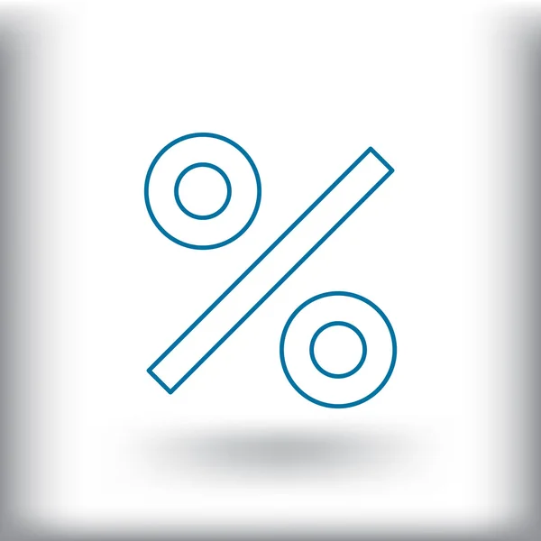 Business, finance percent icon — Stock Vector