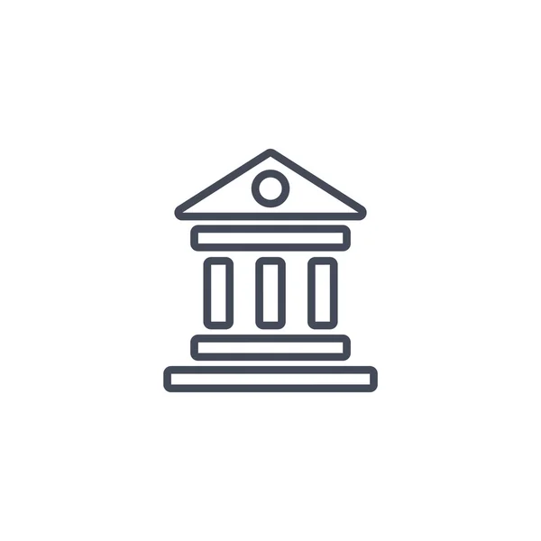 Banca edificio icona — Vettoriale Stock