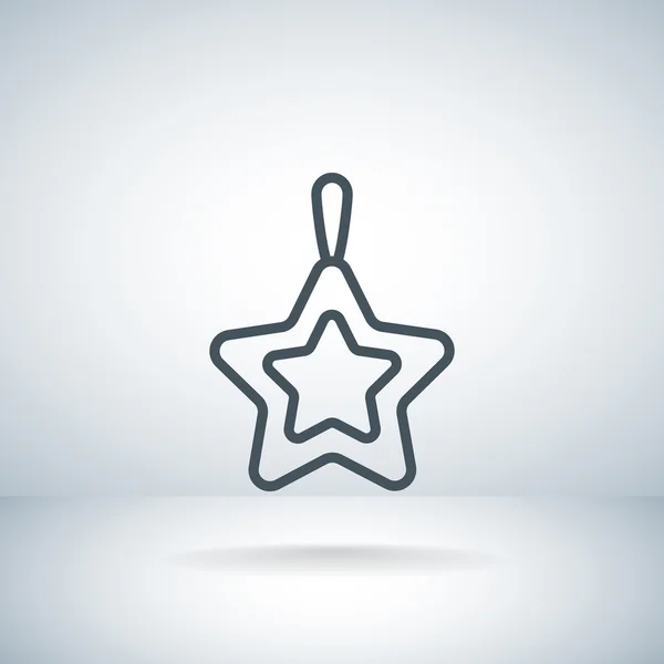 Icona della stella di Natale — Vettoriale Stock
