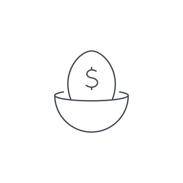 Jajko z znak dolara w gniazdo — Wektor stockowy