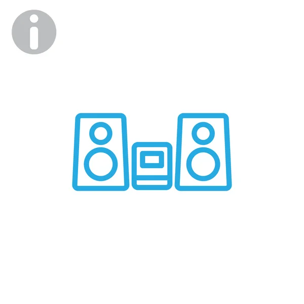 Icono del sistema de audio música — Vector de stock