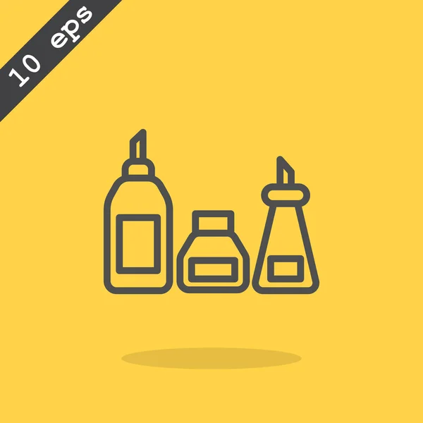 stock vector kitchen bottle set icon  