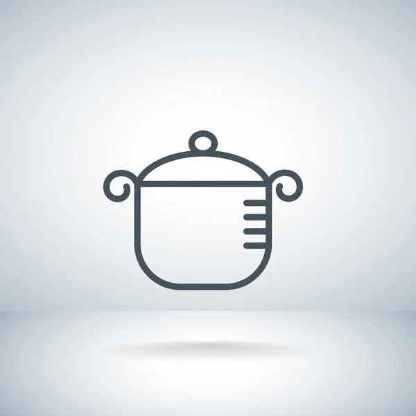 Icône casserole de cuisine — Image vectorielle
